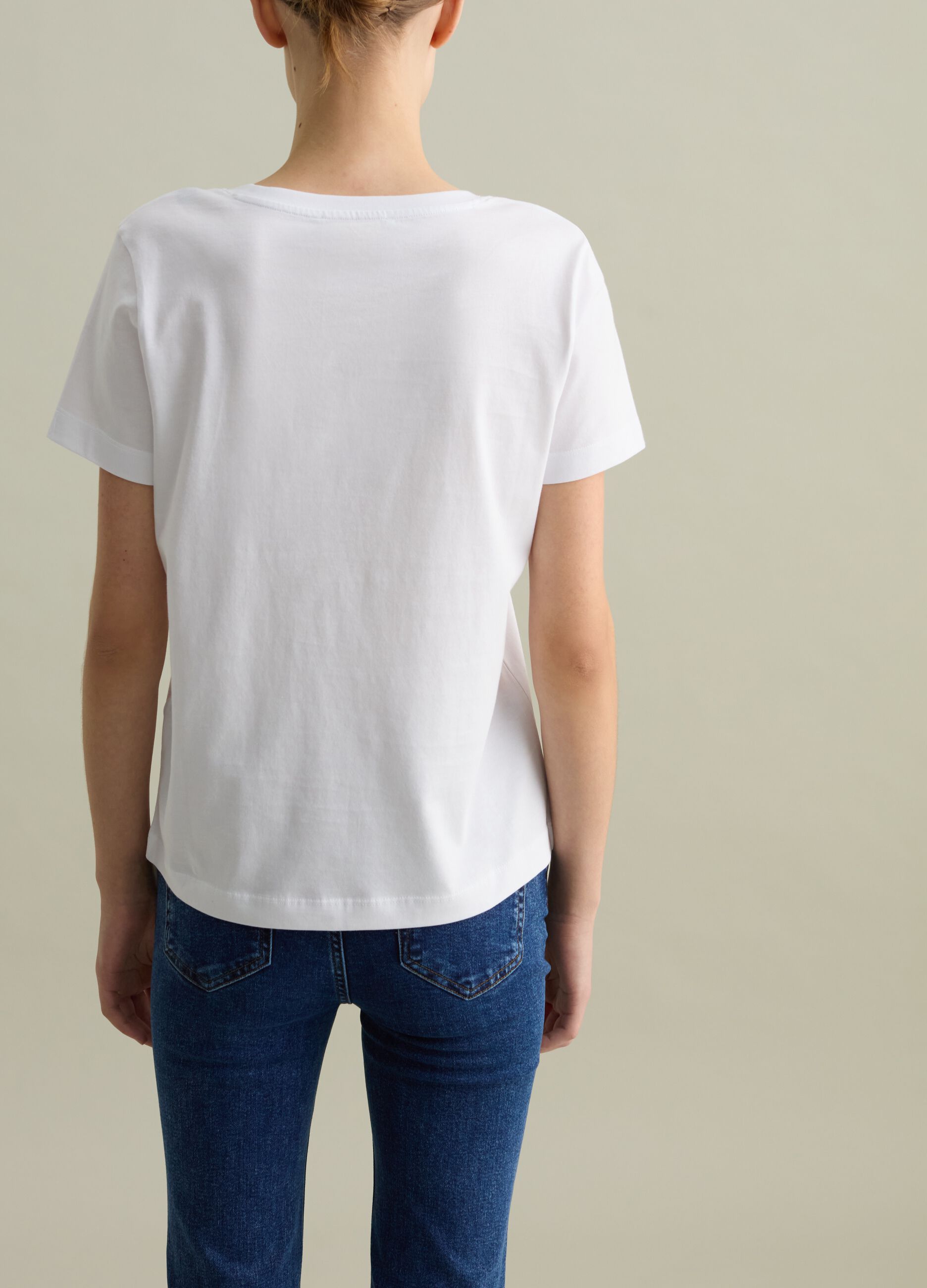 Cotton V-neck T-shirt