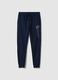 Regular fit boys' blue pure cotton joggers_0