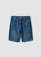 Boys&rsquo; blue denim cotton-blend regular-fit shorts_0