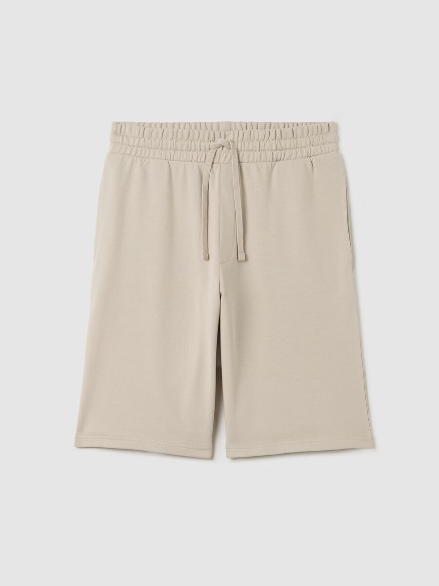 Beige pure cotton Bermuda shorts by B.Angel_4