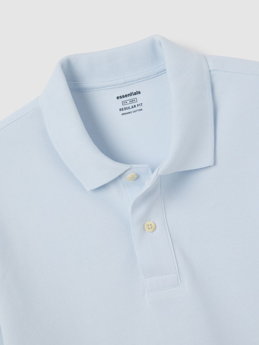 Men’s sky blue pure cotton polo regular fit_1