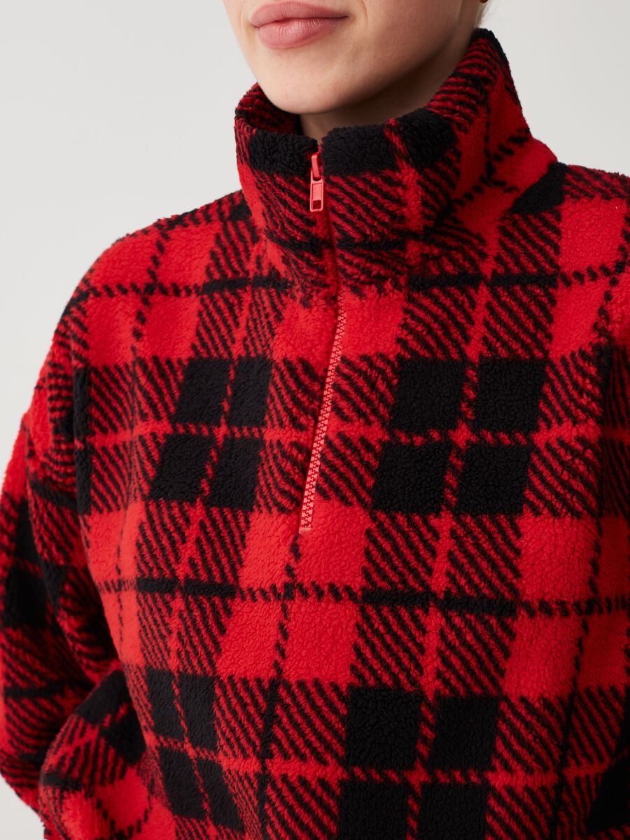 Felpa half-zip con stampa_3
