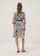 White midi dress in stretch cotton with floral print_3
