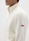 White fleece regular fit zip-up sweatshirt_3