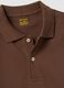 Brown pure cotton piqu&eacute; polo with classic collar, regular fit_6