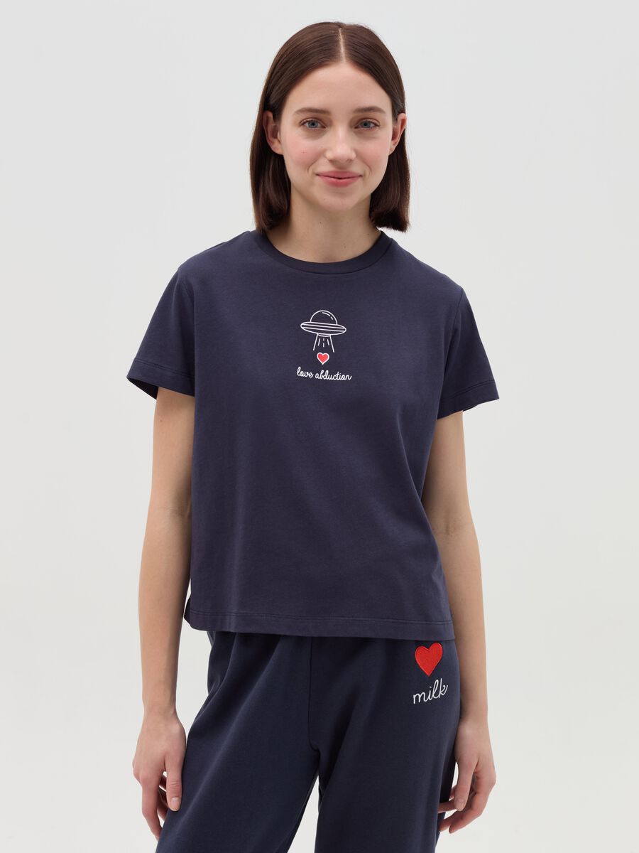 Cotton T-shirt with round neck_0