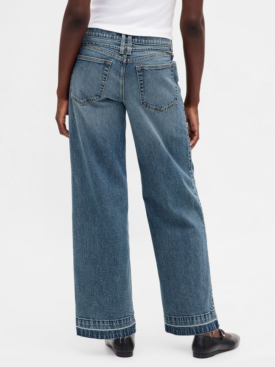 Blue Wide-Leg Denim Trousers_2
