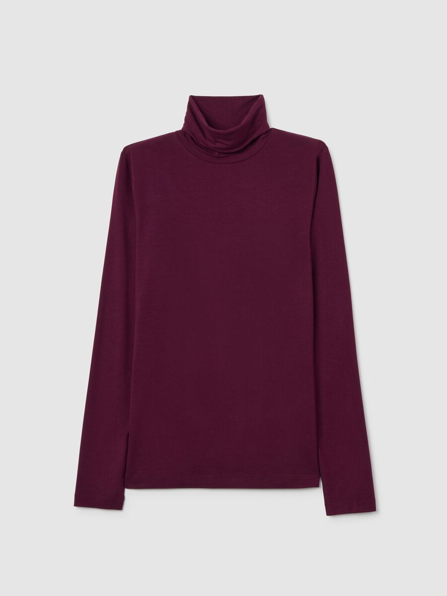 Purple high-neck regular fit jumper_4
