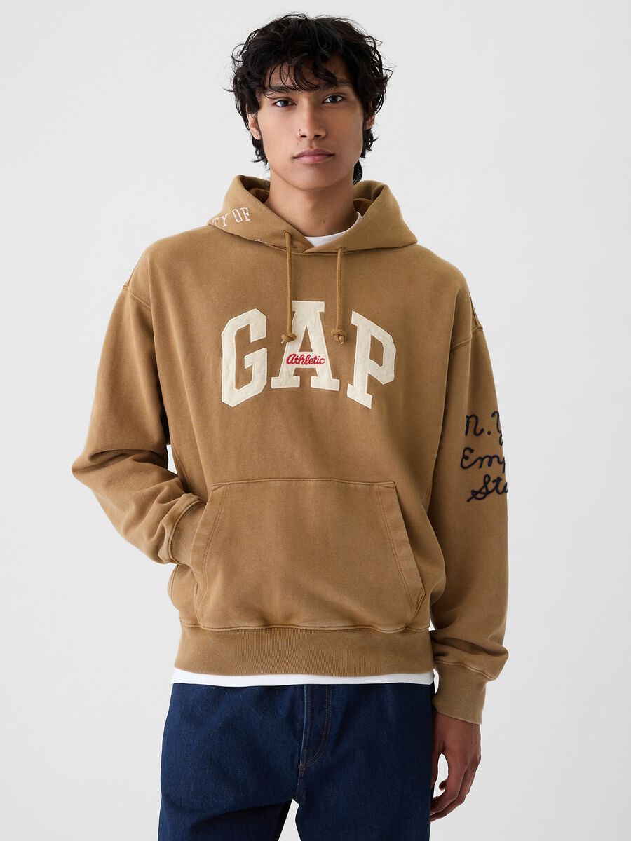 Felpa con cappuccio e patch logo_0