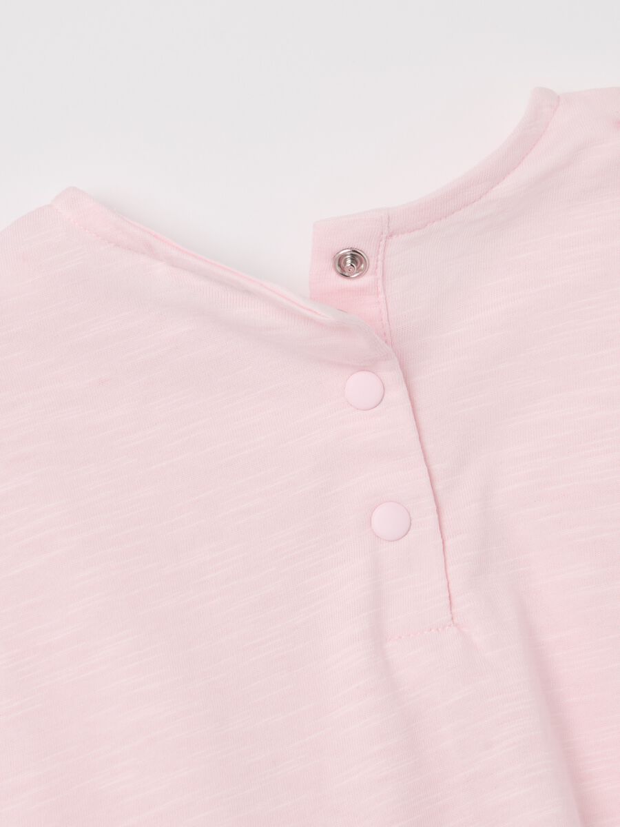 Cotton T-shirt with broderie anglaise insert_3