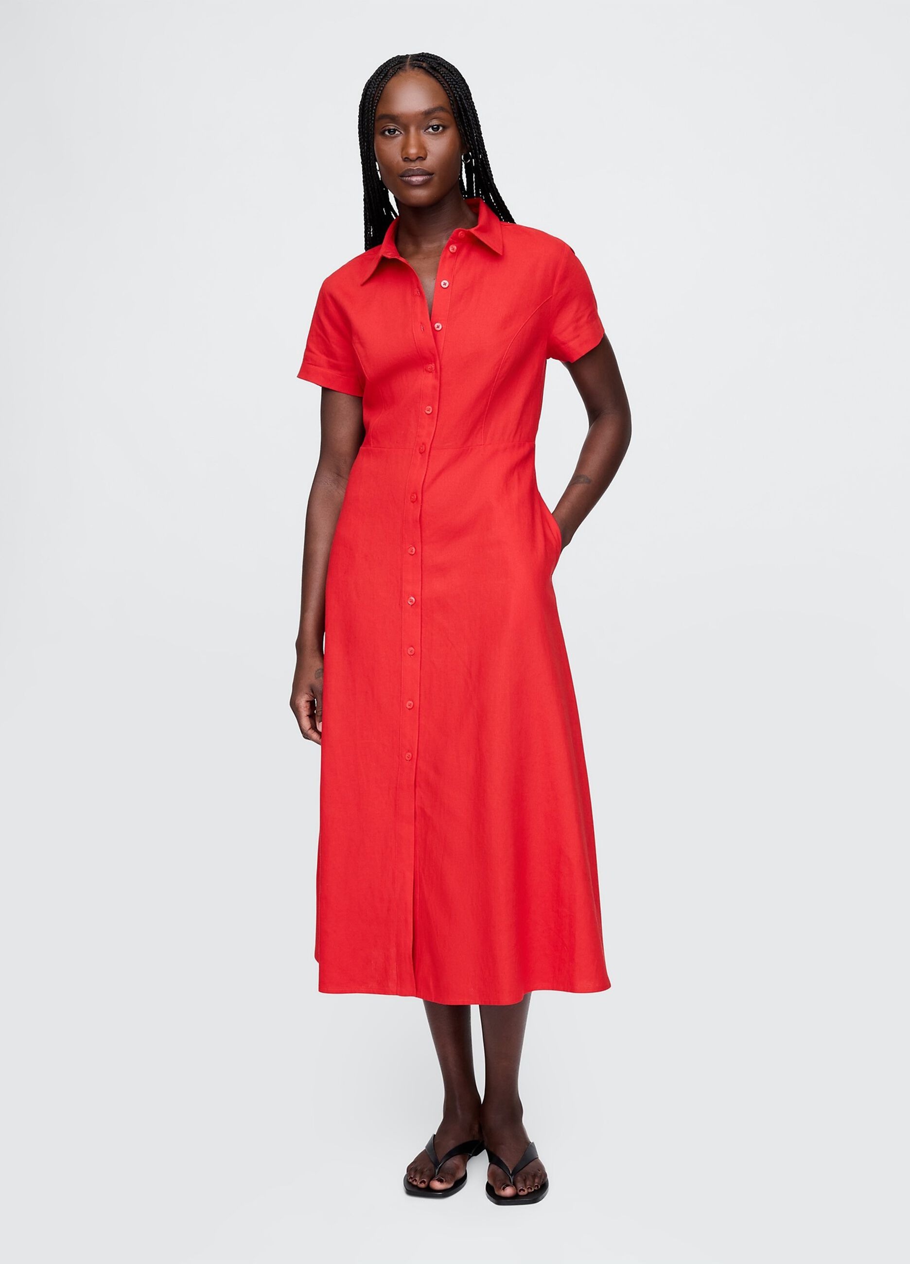 Long Red Gap Dress