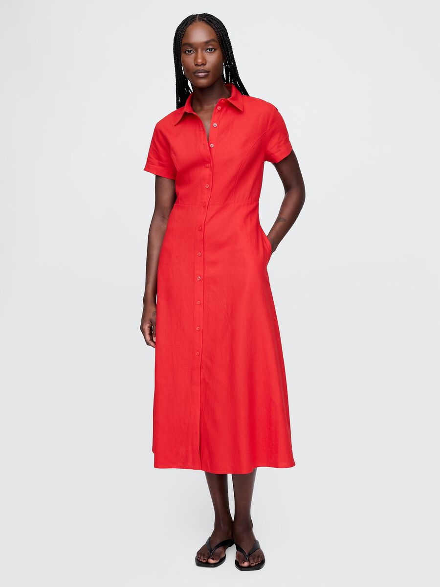 Long Red Gap Dress_0