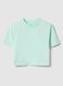 Girls' Green Boxy Fit Pure Cotton T-shirt_3