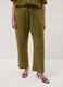 Green Linen Blend Regular Fit Trousers_1
