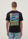 Black pure cotton relaxed-fit T-shirt with print_2
