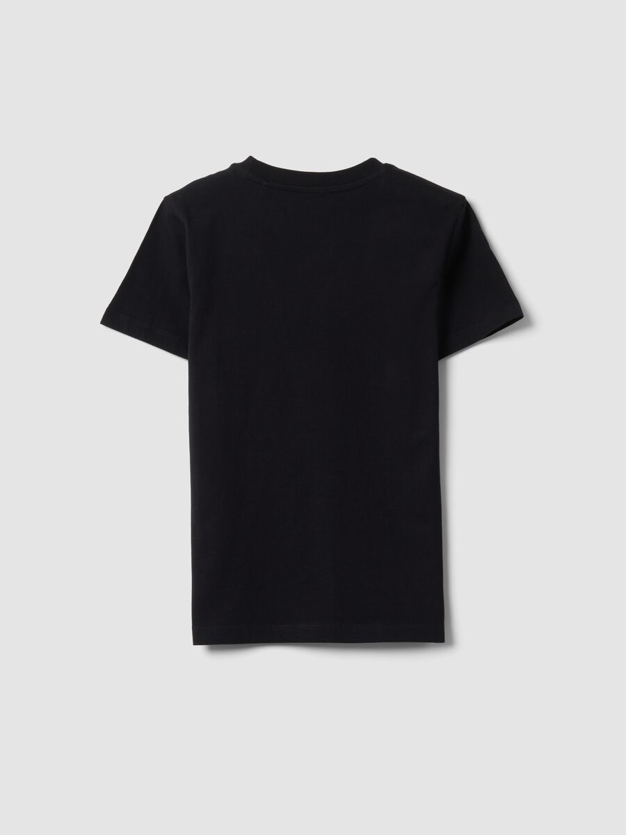 Black short-sleeve organic cotton T-shirt_1