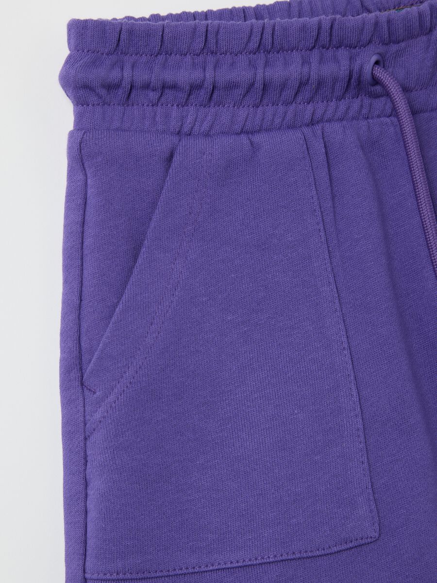 Bermuda shorts in French terry with drawstring_2