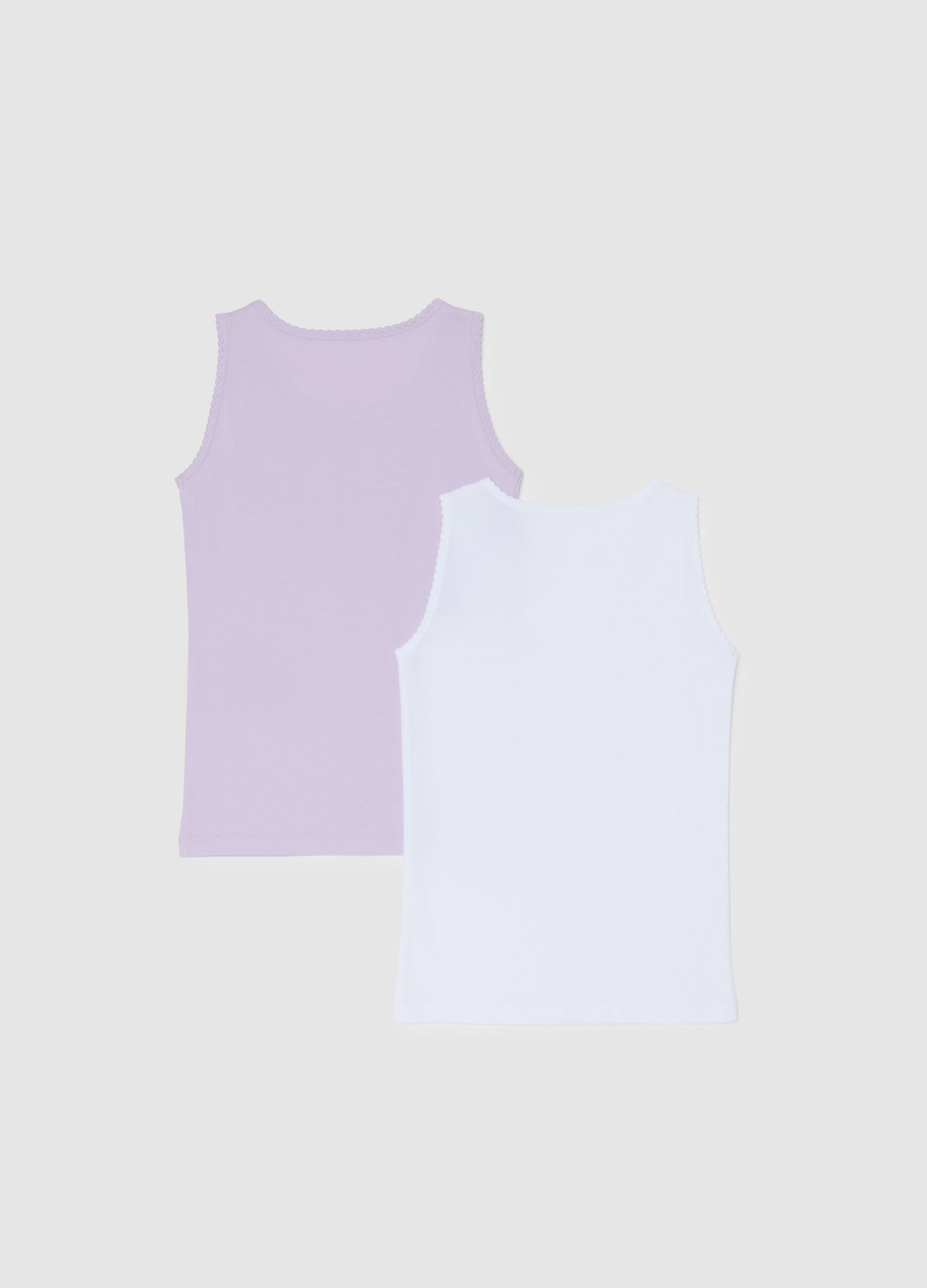 Girl's pure cotton multicolour regular fit vest twin pack