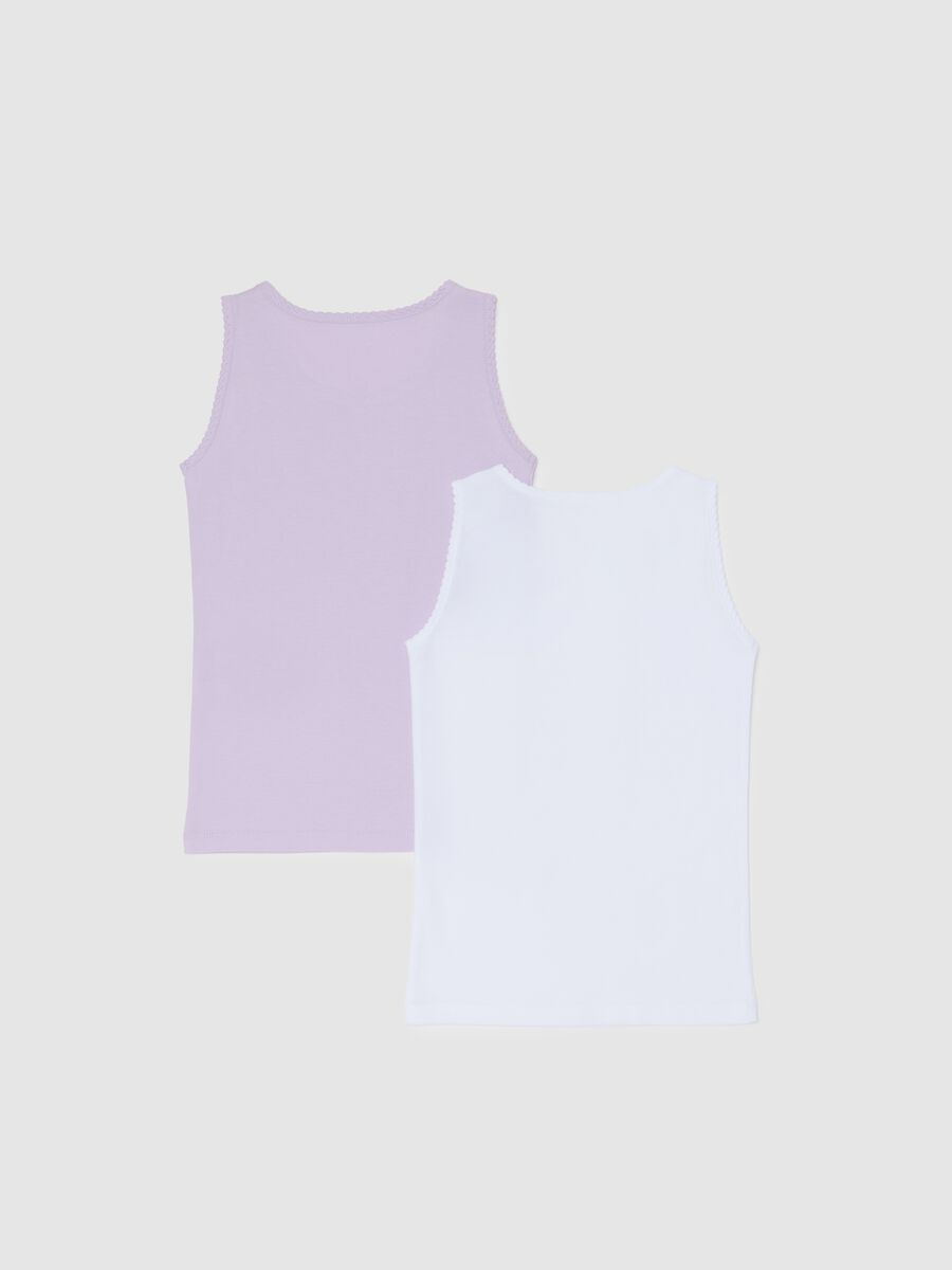 Girl's pure cotton multicolour regular fit vest twin pack_1