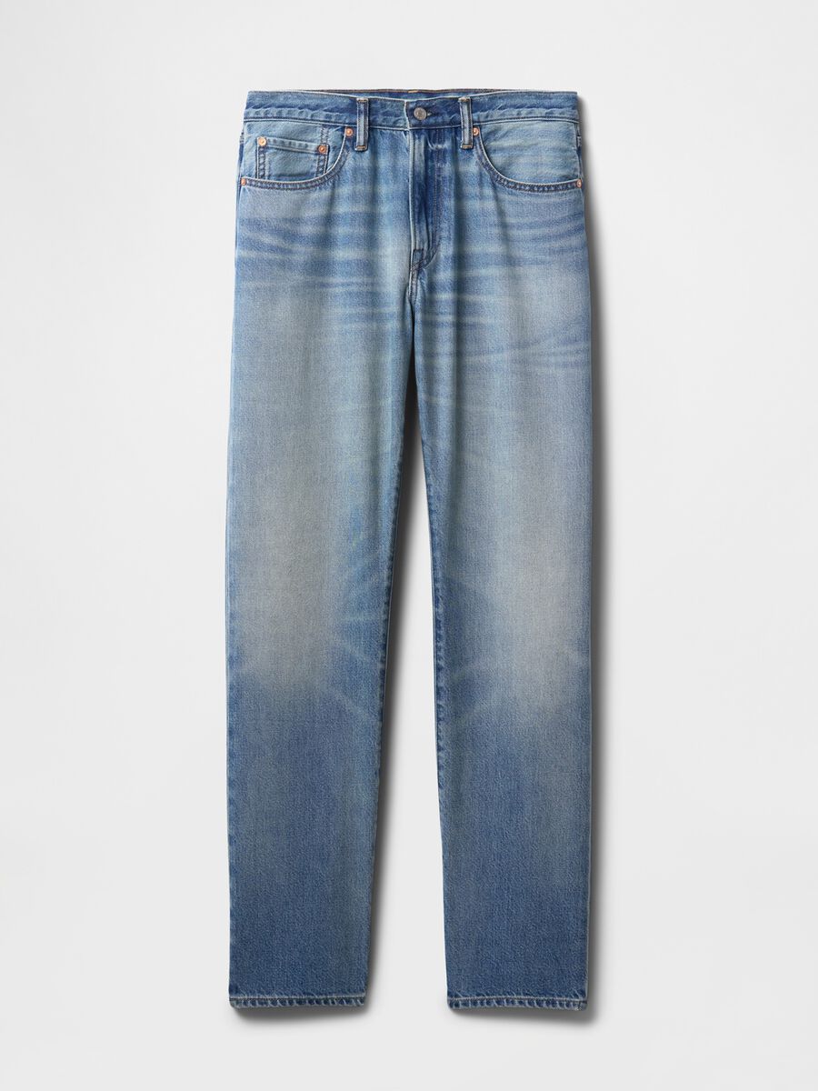 Regular blue jeans in cotton and Lyocell blend_5