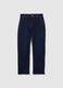 Pantaloni in misto cotone blu regular fit_4