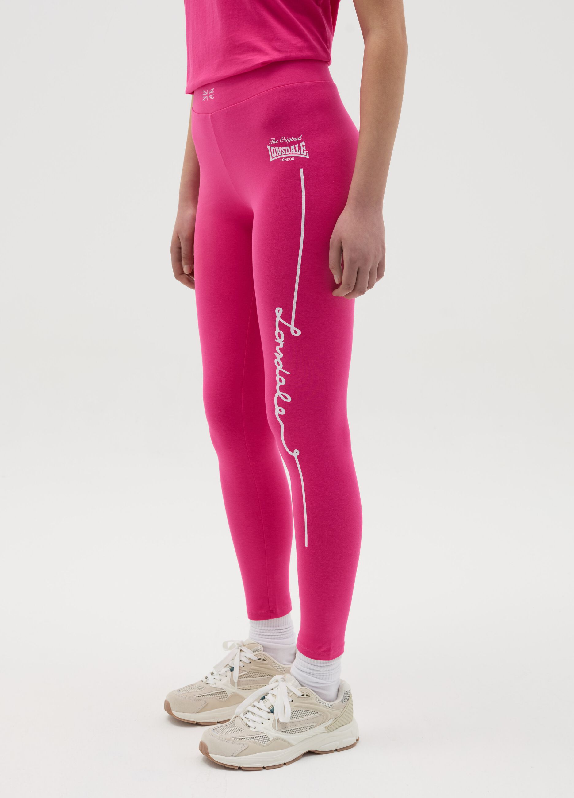 Leggings with logo print