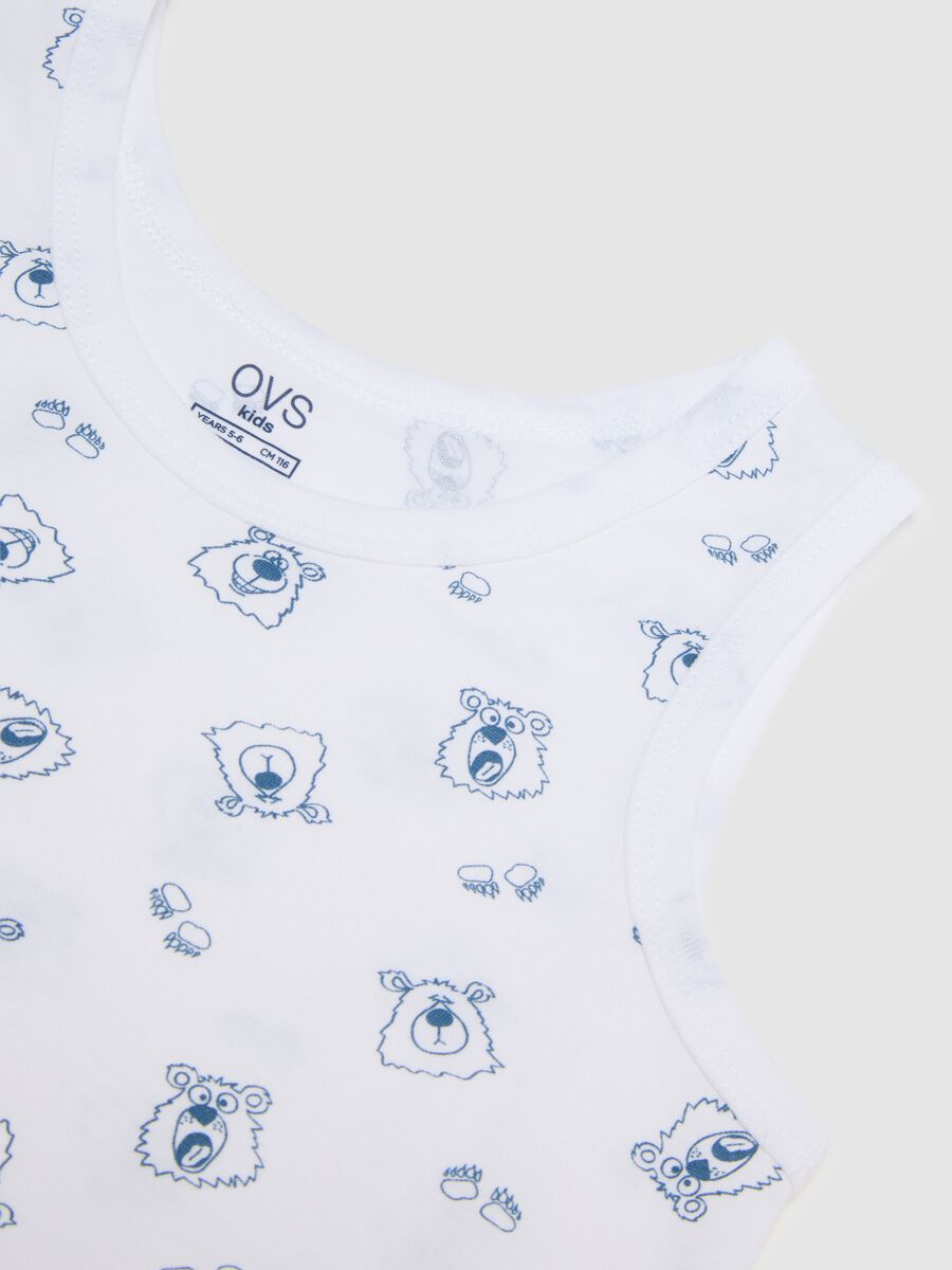 Bipack canottiere da bambino in puro cotone bianco regular fit_2
