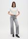 Grey Pure Cotton Wide Leg Jeans_0