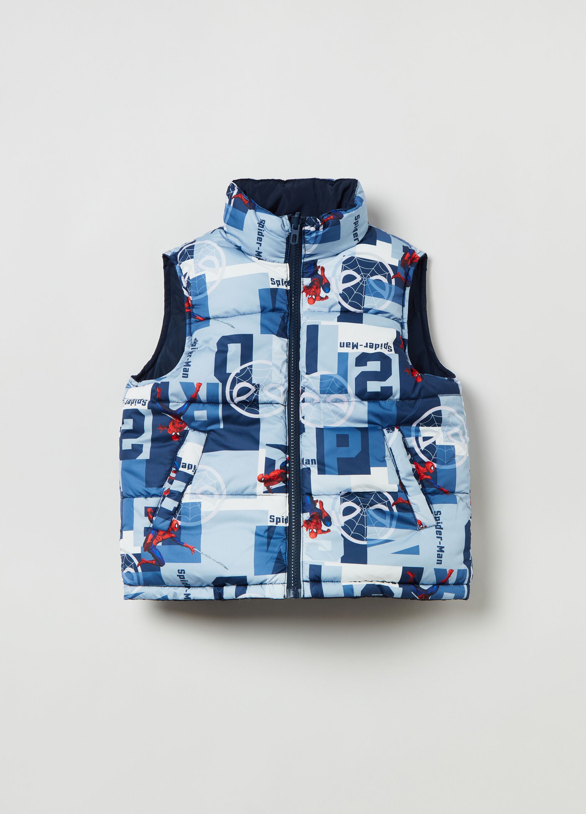 Gilet reversibile con stampa Spider-Man_1