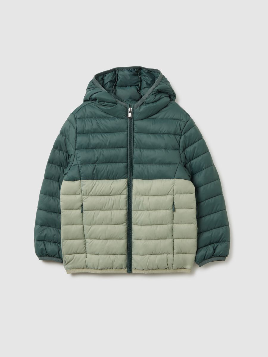 Multicolour mixed fabric children's jacket, regular fit_0