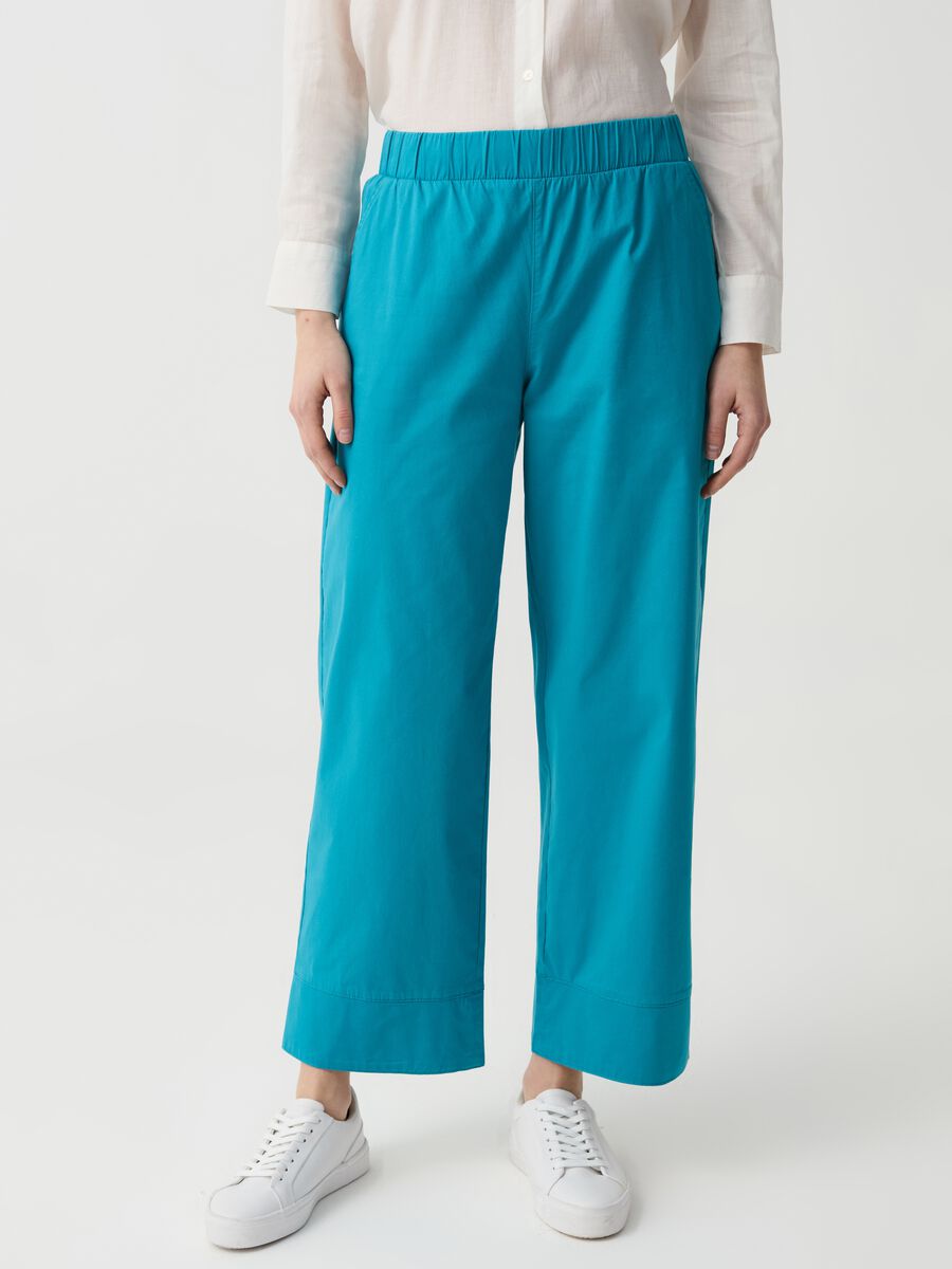 Wide-leg cropped trousers_1