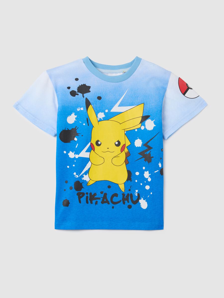 Children's multicolour pure cotton Pikachu print regular fit t-shirt_0