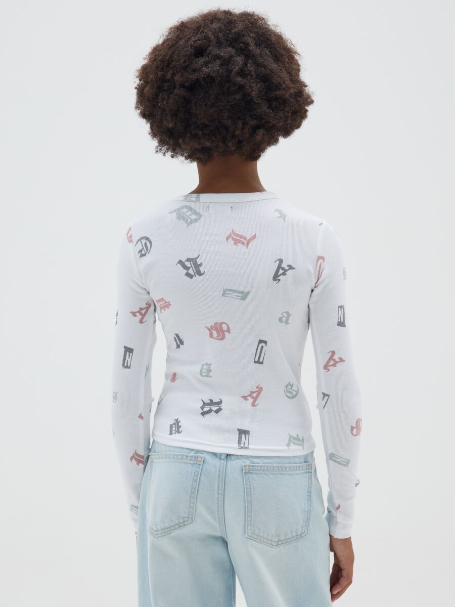 T-shirt da ragazza in cotone elasticizzato multicolor regular fit_1