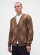 Brown Cardigan in Wool and Alpaca Blend_0