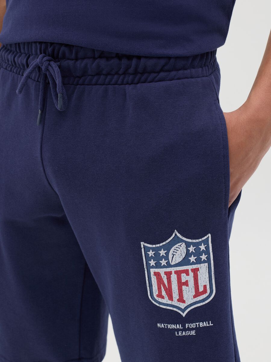 Blue NFL Sports Shorts in Cotton Blend_2