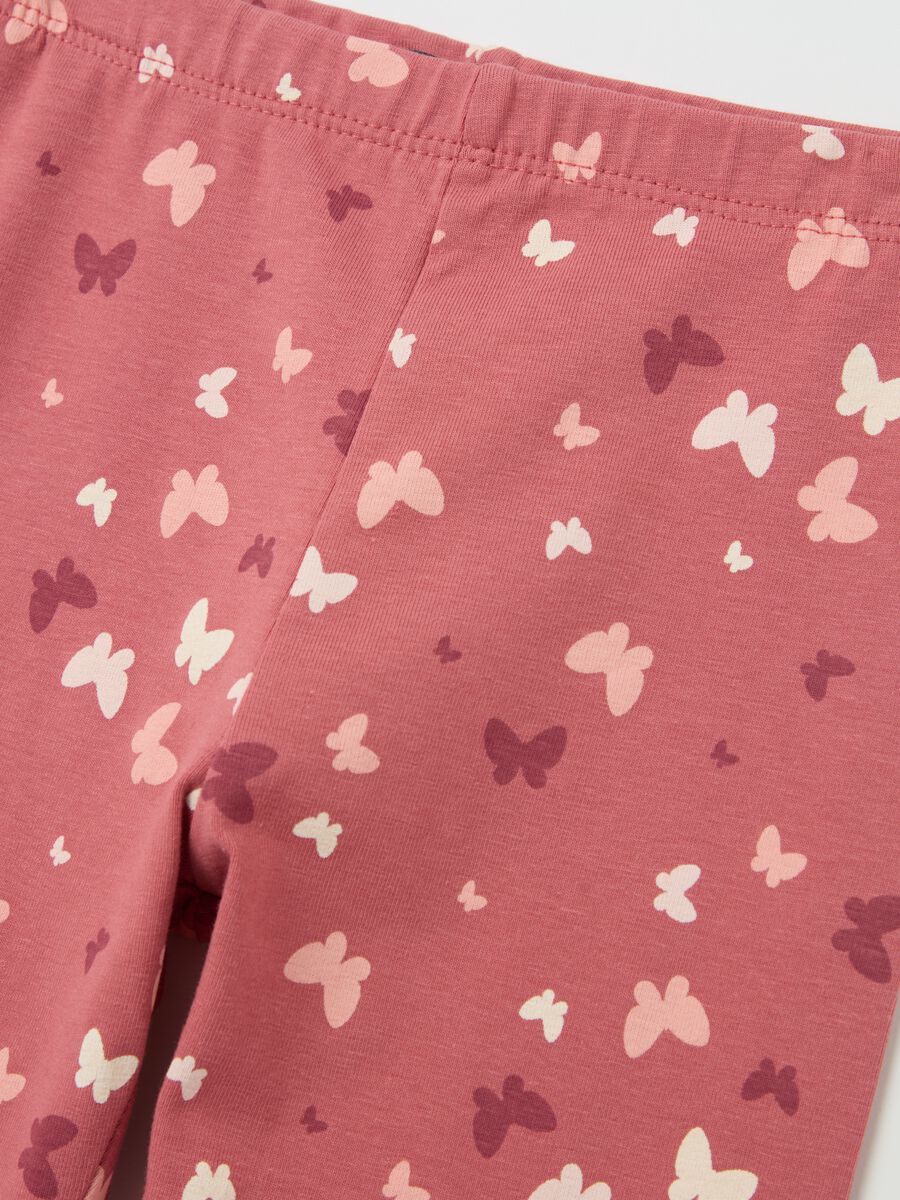 Three-quarter leggings in stretch cotton_2