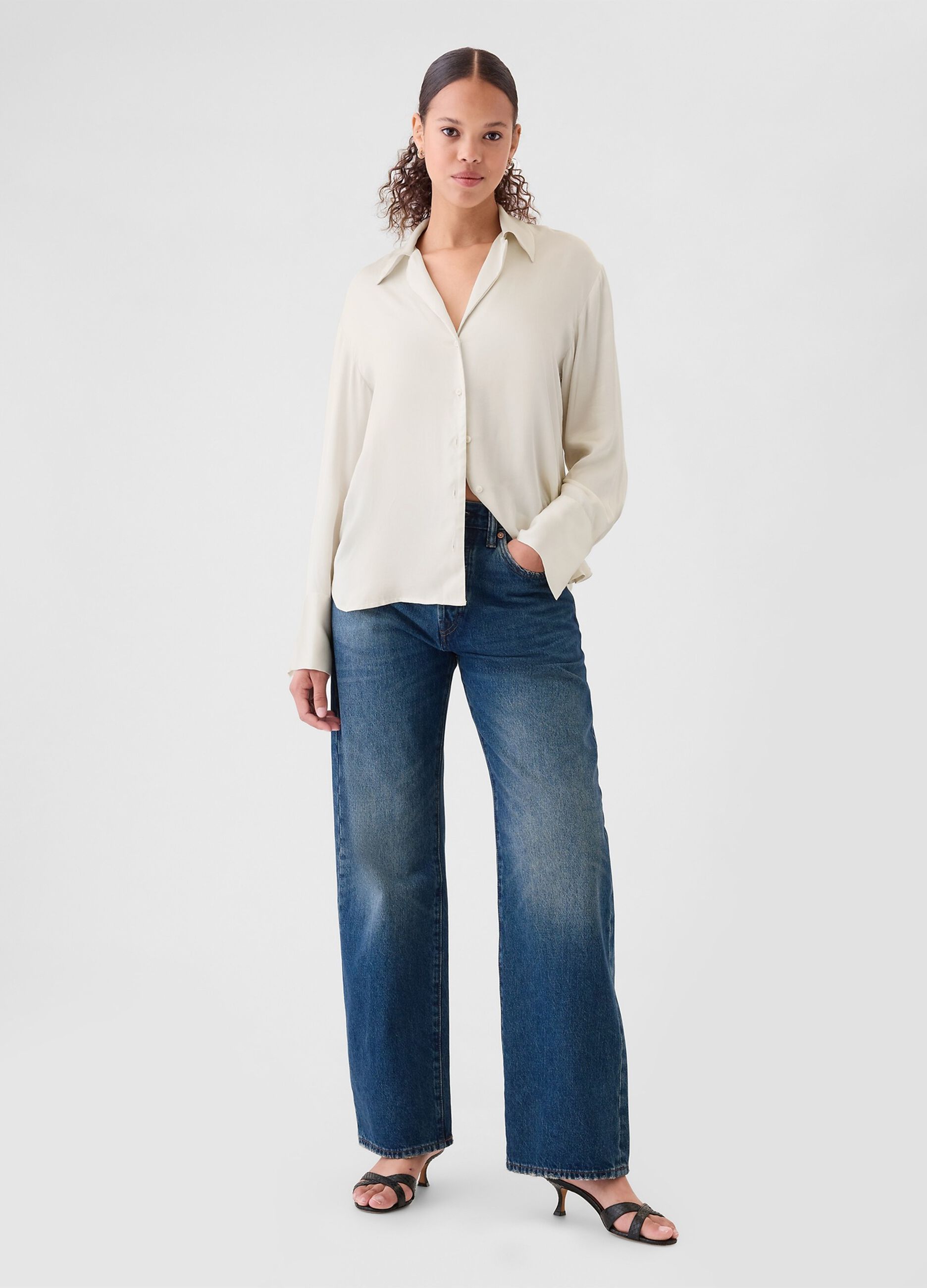 Satin viscose shirt