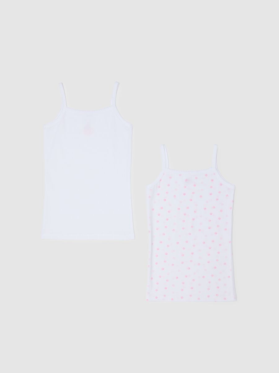 Pack of girls' multicolour cotton vests_1