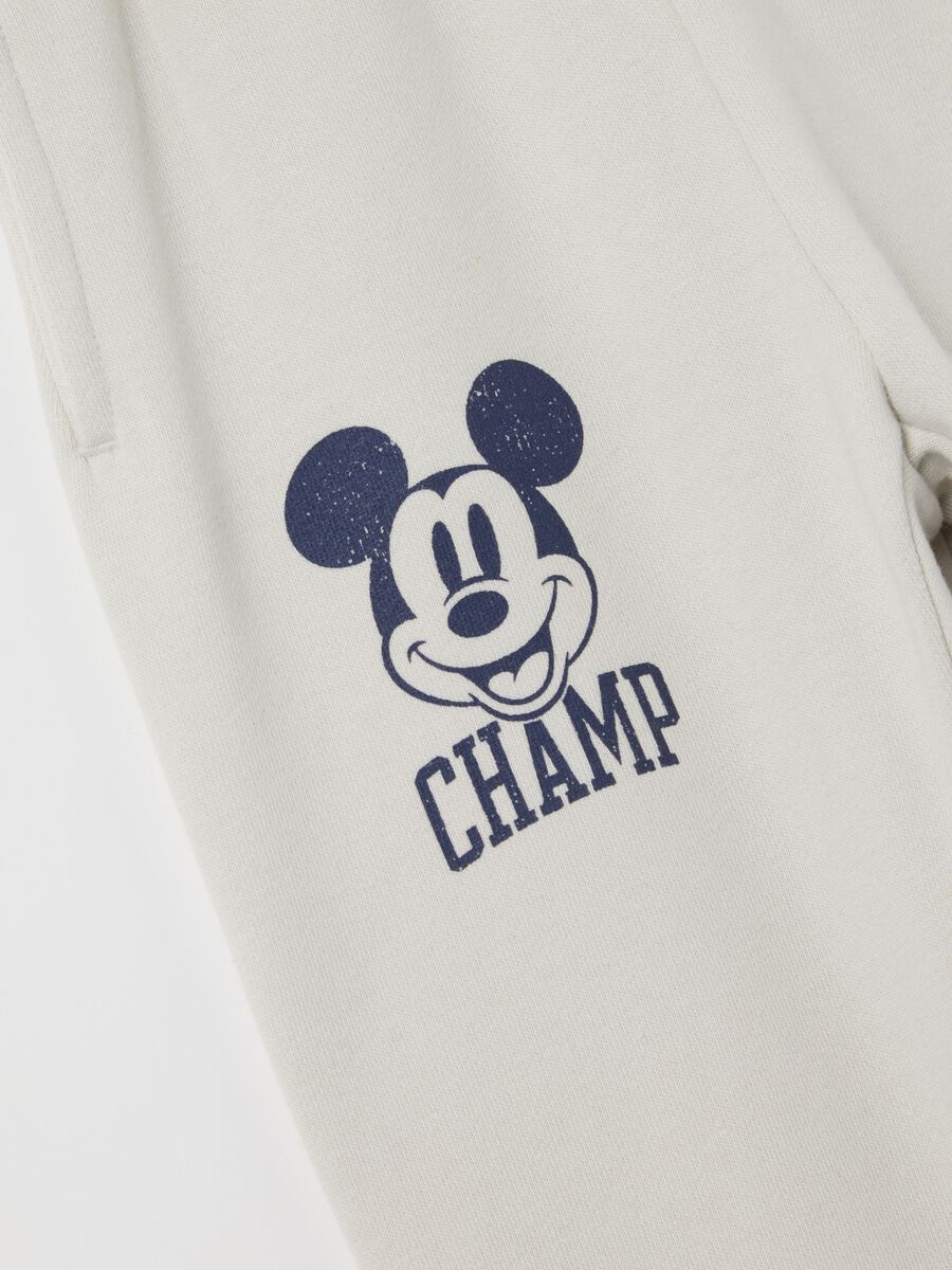 Beige Mickey Print Jogger Trousers Gap Kids_3