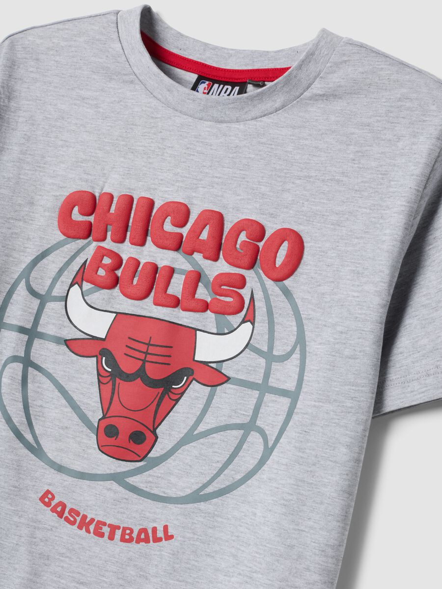 Grey organic cotton pyjamas with T-shirt and shorts_2