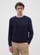 Blue viscose blend jumper regular fit_0
