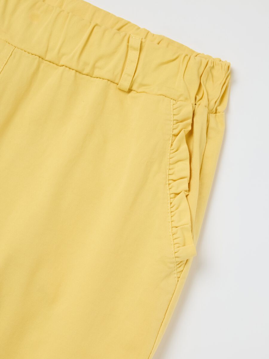 Stretch cotton trousers with drawstring_5