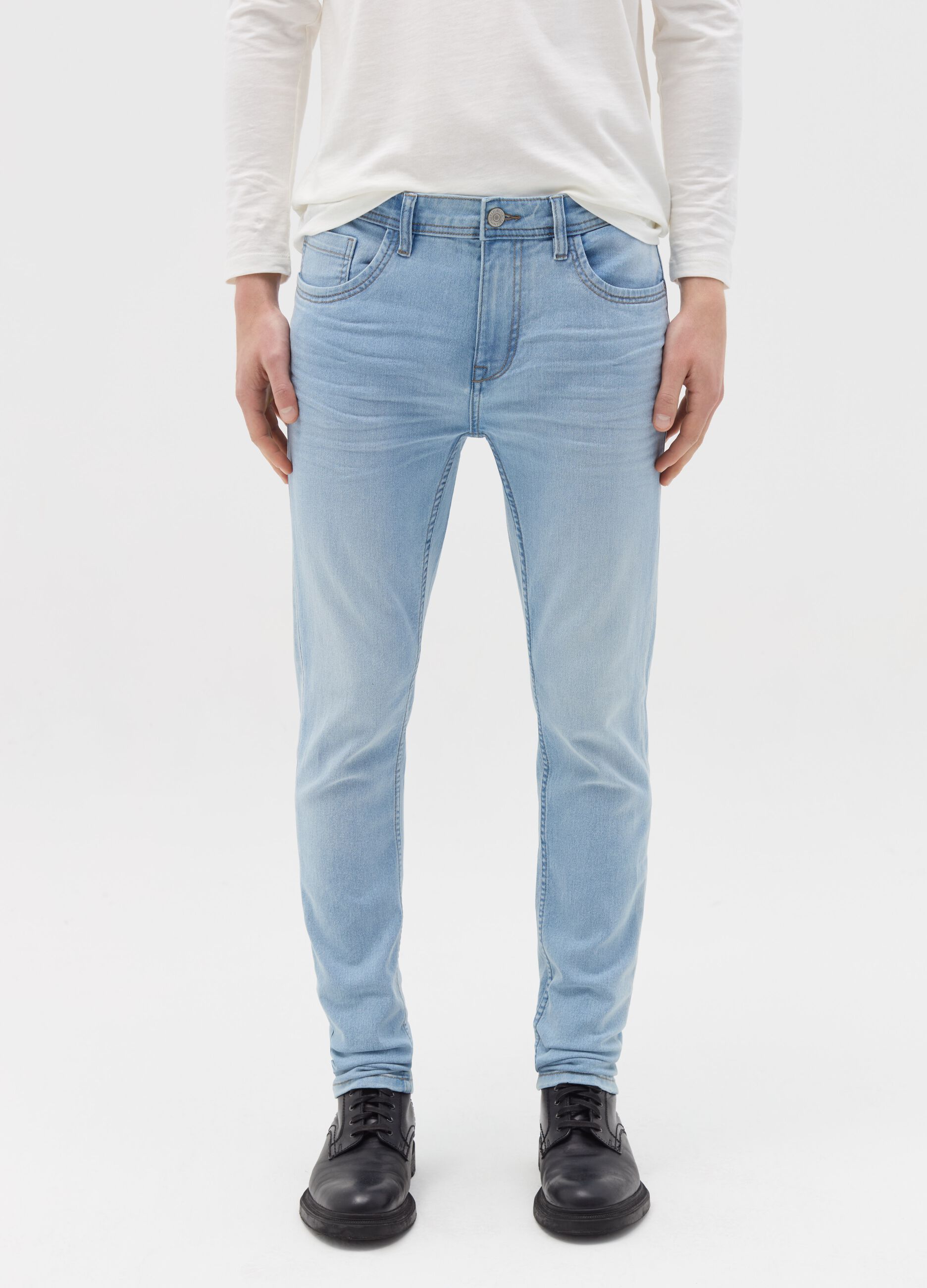 Super-skinny-fit jeans with fading