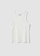 White ribbed fitted stretch-cotton tank top_4