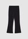 Girls' Black Stretch Cotton Flared Leggings_1