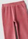 Pink ribbed stretch cotton flared trousers_2