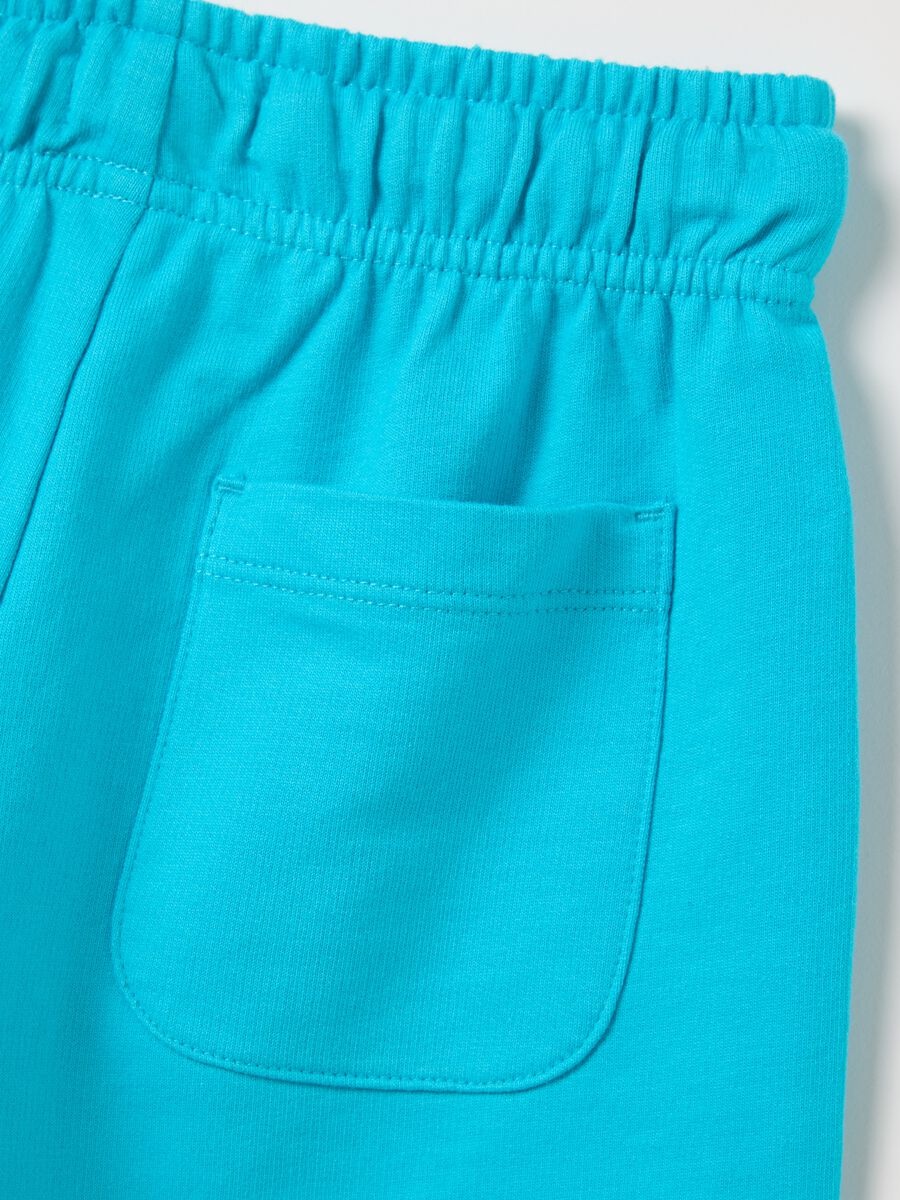 Turquoise shorts in organic cotton OVS Kids_2