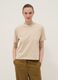 Beige pure cotton regular fit T-shirt_2