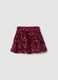 Plum purple sequin skirt with elasticated waist_1