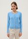 Blue viscose blend cardigan regular fit with buttons_0